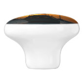 船と日没の熱帯海 セラミックノブ (側面)