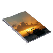 船と日没の熱帯海 ノートブック (右側)