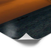 船と日没の熱帯海 ポスター (コーナー)