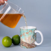 船と目とニューヨークの壁ムラルマ絵を描グ コーヒーマグカップ