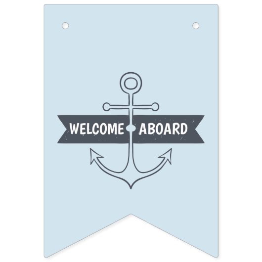 船にようこそ！航海のテーマ。 バンティングフラッグ (第1の旗)