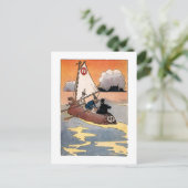 船に乗ったティンマンとかかし ポストカード (スタンド正面)