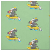 船に乗ったハチミアナグマ ファブリック (見本)