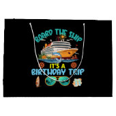 船に乗って誕生日旅行だ ラージペーパーバッグ (裏面)