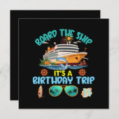 船に乗って誕生日旅行だ 招待状 (正面/裏面)