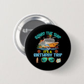 船に乗って誕生日旅行だ 缶バッジ (正面&裏面)