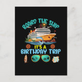 船に乗って誕生日旅行 ポストカード (正面)