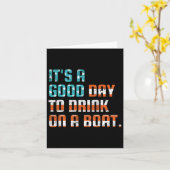 船に乗って飲むのに最適な日 面白い 船オーナー カード (黄色い花)