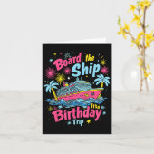 船に乗るIts A誕生日トリップ誕生日クルーズ カード (黄色い花)