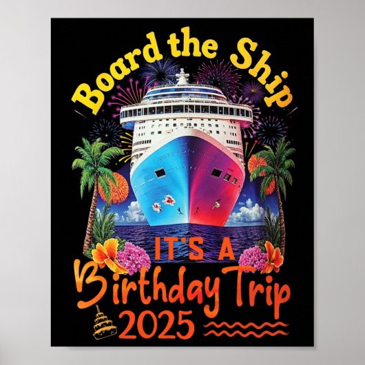 船に乗ろう！誕生日旅行 誕生日クルーズ ポスター (正面)