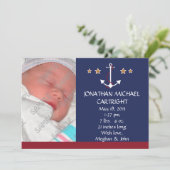 船のいかりの新生児の発表 案内状 (スタンド正面)