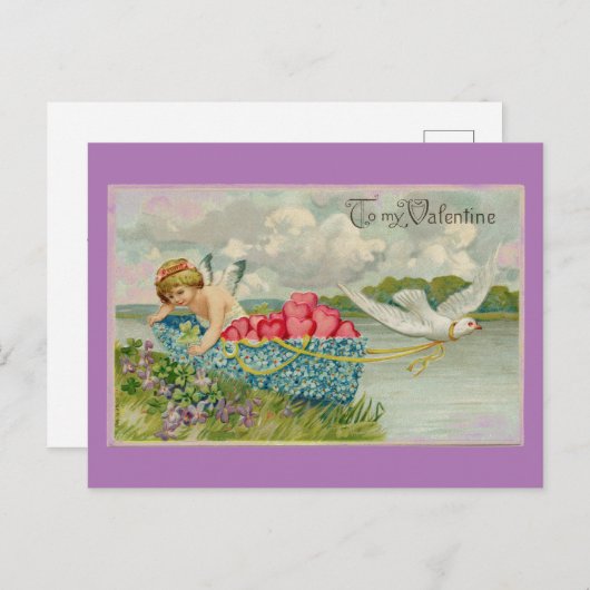 船のはがきのキュピッド ポストカード (正面/裏面)