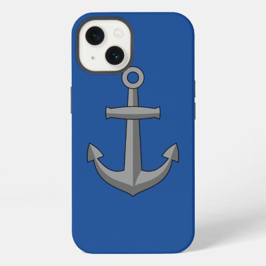 船のアンカーのキャラクター iPhoneケース (裏面)