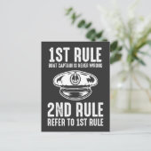 船のキャプテンおもしろいが漁師セーラーを支配 ポストカード (スタンド正面)