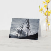 船のグリーティングカード カード (黄色い花)