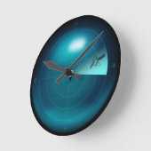 船のソナースクリーンクラーケンジャイアントイカ航海の ラウンド壁時計 (傾斜)