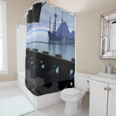 船のデッキ シャワーカーテン (インサイチュ)