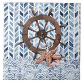 船のハンドル、ヒトデ、パター航海のン タイル (正面)