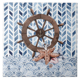 船のハンドル、ヒトデ、パター航海のン タイル