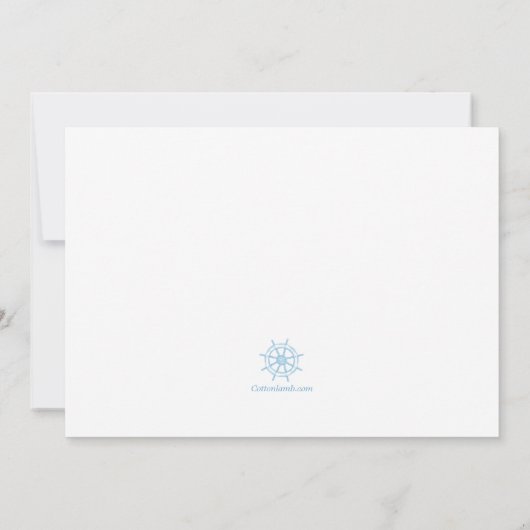 船のハンドル 招待状 (裏面)