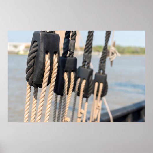 船のブロックと道具 ポスター (正面)