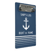 船のログあなたのボート名ヴィンテージ航海のいかり ミニクリップボード (アングル)