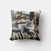 船のロープの上にメインのクーンキャット クッション (正面)