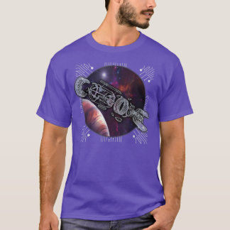 船の一部に分かれた巨大なガレー飛んでいる宇宙船 Tシャツ