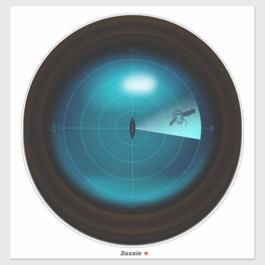 船の上の巨大なイカSonarゴシック航海の様式の怪物 シール (シート)