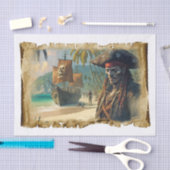 船の古い海賊カリブのたち 薄葉紙 (クラフト)