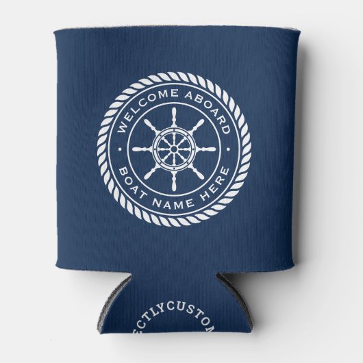 船の名ロープ船航海の車へようこそ 缶クーラー (正面)