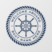 船の名航海の前にようこそ ウィンドウサイン (シート)