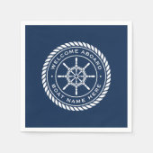 船の名航海の前にようこそ スタンダードカクテルナプキン (正面)