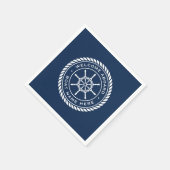 船の名航海の前にようこそ スタンダードカクテルナプキン (角)