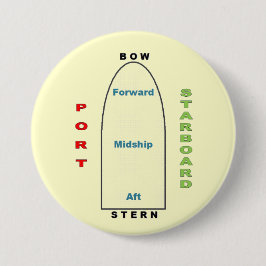 船の地理学の黄色 缶バッジ