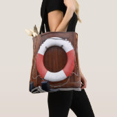 船の安全ベルト トートバッグ (クローズアップ)