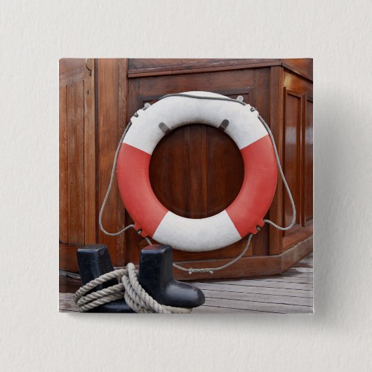 船の安全ベルト 缶バッジ (正面)