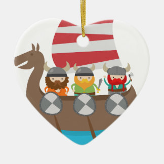 船の小さいバイキング セラミックオーナメント