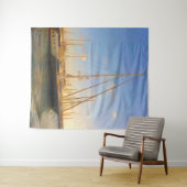 船の帆なし サニー デイ シー ビーチ イスラエル ハルツィリヤ タペストリー (インサイチュ(横))