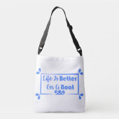 船の引用文は命が惜し縁どい クロスボディバッグ (裏面)