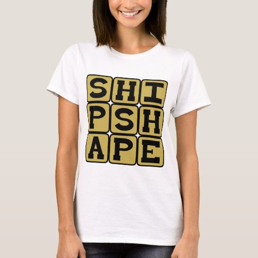 船の形が整然としてきちんとしている Tシャツ (正面)