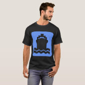 船の形状 – ベビーブルー Tシャツ (正面フル)