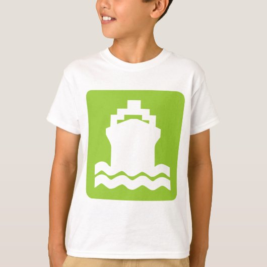 船の形状 – 火星緑 Tシャツ (正面)