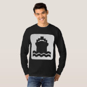 船の形状 – 白 Tシャツ (正面フル)