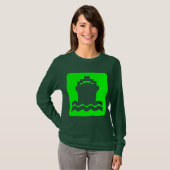 船の形状 – 緑 Tシャツ (正面フル)