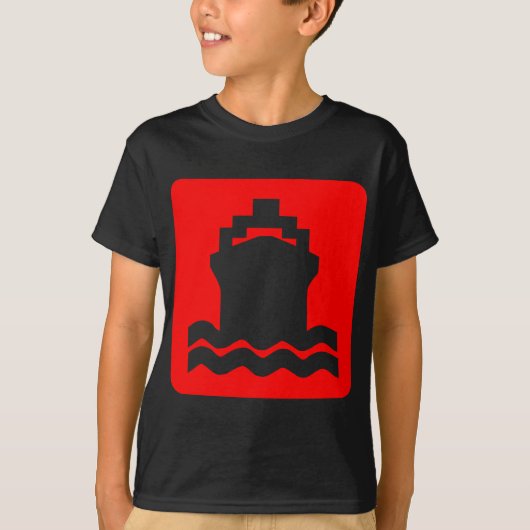 船の形状 – 赤 Tシャツ (正面)