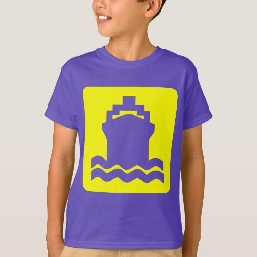 船の形状 – 黄色 Tシャツ (正面)
