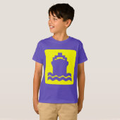 船の形状 – 黄色 Tシャツ (正面フル)
