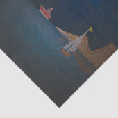 船の後ろの太陽と月 薄葉紙 (詳細)