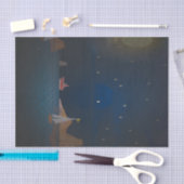 船の後ろの太陽と月 薄葉紙 (クラフト)